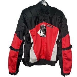 Motoboss Motorcycle Jacket Men’s Medium Red and Black